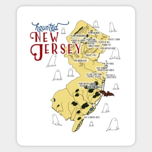 Haunted New Jersey Map Magnet